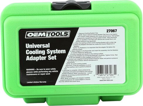 OEMTOOLS 27067 Universal Cooling System Adapter Set, Works with Auto Coolant Pressure Tester to Test Pressure in Most Vehicles, Fits Plastic Reservoirs in Saudi Arabia