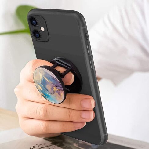 Multi-Function Cell Phone Stand, White Black Marble Expanding Stand Grip for Smartphones and Tablets (4 Pack) in Saudi Arabia