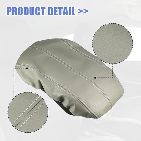 X AUTOHAUX Car Center Console Armrest Cover for Cadillac XTS 2013-2019 Faux Leather Interior Arm Rest Cover Elbow Cushion Pad Gray in Saudi Arabia