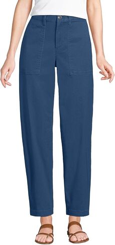 Lands' End Women's High Rise Barrel Leg Chino Pants in Kuwait