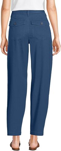 Lands' End Women's High Rise Barrel Leg Chino Pants in Kuwait