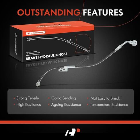 A-Premium Front Driver Side Brake Hydraulic Hose Compatible with Chevrolet and GMC Models - Express 1500 2500 1996-2002, Savana 1500 2500 1996-2002 - Replace# 22163397 in Saudi Arabia
