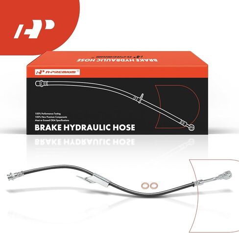 A-Premium Front Driver Side Brake Hydraulic Hose Compatible with Chevrolet and GMC Models - Express 1500 2500 1996-2002, Savana 1500 2500 1996-2002 - Replace# 22163397 in Saudi Arabia