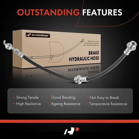 A-Premium Front Driver or Passenger Brake Hydraulic Hose Compatible with Select Honda and Isuzu Models - Passport 2002, Axiom 2002-2004, Rodeo 2002-2004, Rodeo Sport 2002-2003 in Saudi Arabia