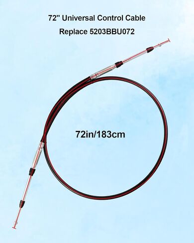 72 Inch Universal Control Cable Fit for Products 5200 Series Universal Mount Control Cable PTO Valve Dump Truck Replace 5203BBU072 in Saudi Arabia