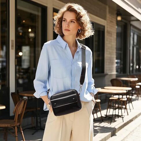 Genuine Leather Crossbody Bags for Women, Small Crossbody Purse with Multi Zipper Pockets, Women's Crossbody Handbags in Saudi Arabia