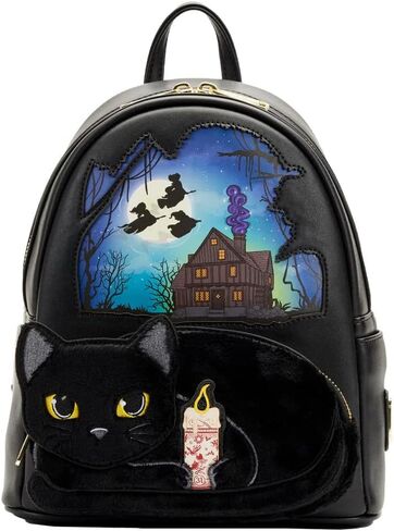Loungefly Disney Hocus Pocus Binx Pocket Double Strap Shoulder Bag Purse Mini Backpack in Saudi Arabia