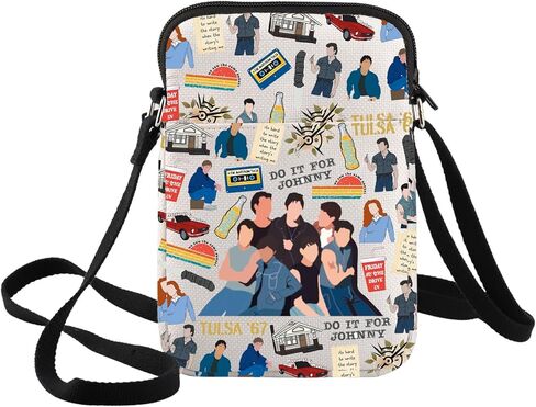 BWWKTOP حقيبة كروس موسيقية من Outsiders حقيبة كتف جوني ودالاس وبوني بوي لمحبي الهدية ذات القطعتين وستيف in Kuwait