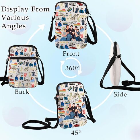 BWWKTOP حقيبة كروس موسيقية من Outsiders حقيبة كتف جوني ودالاس وبوني بوي لمحبي الهدية ذات القطعتين وستيف in Kuwait