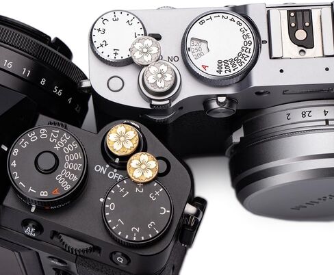 Camera Shutter Button for Fuji X-T5 X-T3ii X-T200 X-T4 (2 Silver Waves) in Saudi Arabia