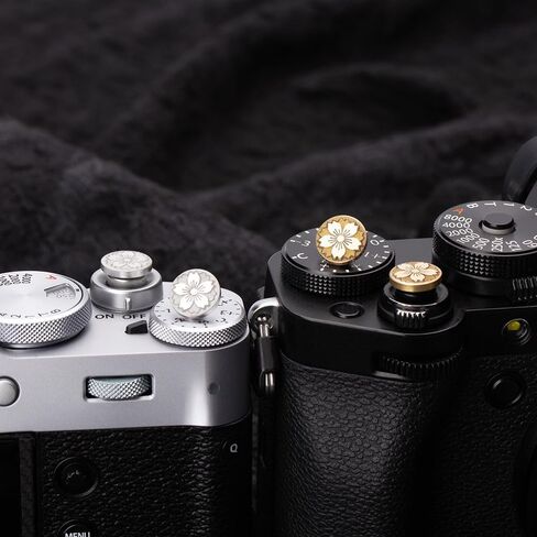 Camera Shutter Button for Fuji X-T5 X-T3ii X-T200 X-T4 (2 Silver Waves) in Saudi Arabia