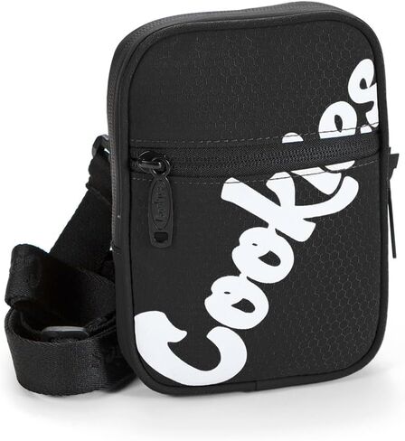 COOKIES Honeycomb Utility Bag–Smell Proof Nylon Crossbody Small Bag with Removable Strap, 5 Zippered Compartments, Streetwear in Saudi Arabia