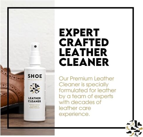 Shoe Clinic Leather Cleaner | Deep Clean Shoes, Sneakers, Boots, Heels, Sandals, and More | Natural Quick Drying Premium Shoe Cleaner (125 ml / 4.2 oz) in Saudi Arabia