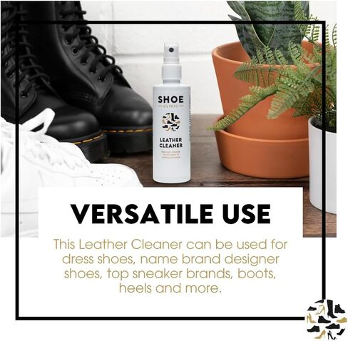 Shoe Clinic Leather Cleaner | Deep Clean Shoes, Sneakers, Boots, Heels, Sandals, and More | Natural Quick Drying Premium Shoe Cleaner (125 ml / 4.2 oz) in Saudi Arabia