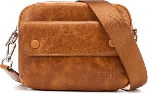 Genuine Leather Crossbody Bags for Women, Small Crossbody Purse with Multi Zipper Pockets, Women's Crossbody Handbags in Kuwait