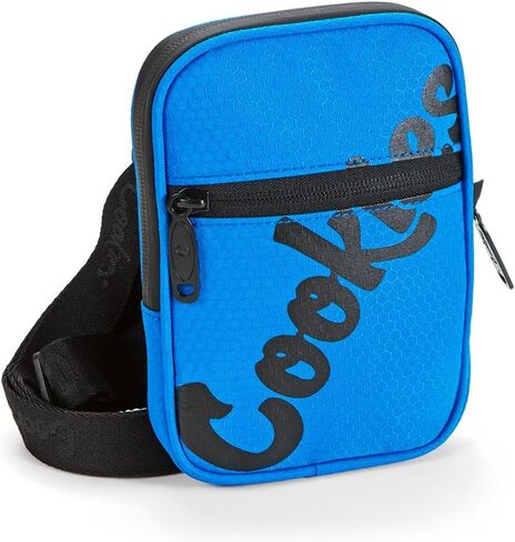 COOKIES Honeycomb Utility Bag–Smell Proof Nylon Crossbody Small Bag with Removable Strap, 5 Zippered Compartments, Streetwear in Saudi Arabia