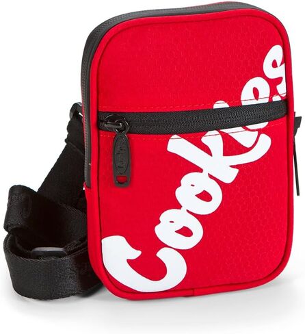 COOKIES Honeycomb Utility Bag–Smell Proof Nylon Crossbody Small Bag with Removable Strap, 5 Zippered Compartments, Streetwear in Saudi Arabia