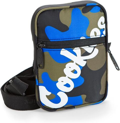 COOKIES Honeycomb Utility Bag–Smell Proof Nylon Crossbody Small Bag with Removable Strap, 5 Zippered Compartments, Streetwear in Saudi Arabia