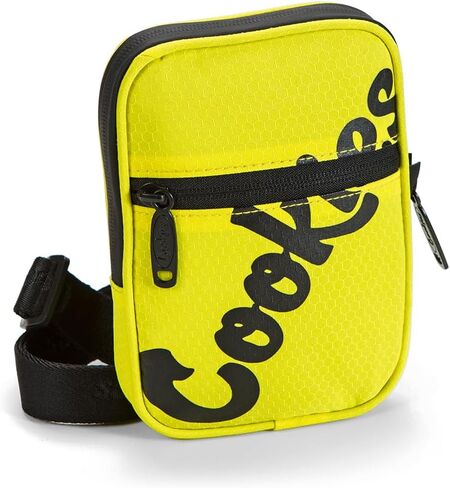 COOKIES Honeycomb Utility Bag–Smell Proof Nylon Crossbody Small Bag with Removable Strap, 5 Zippered Compartments, Streetwear in Saudi Arabia