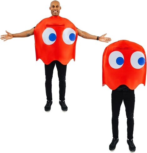 Toynk PAC-MAN Ghost BLINKY Adult Costume | One Size Fits Most in Saudi Arabia