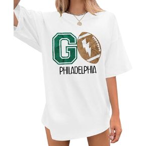 Game Day Shirt Women:Oversized Football Tshirts Glitter Fall Graphic Tees Team Fan Short Sleeve Tops in Kuwait