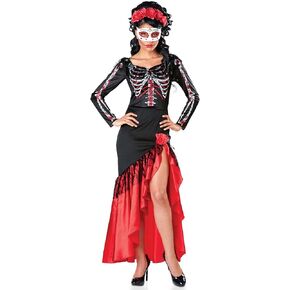 ALVOGIMOR Day of the Dead Senorita Costume for Girls/Women,Halloween Day of the Dead Dress in Kuwait