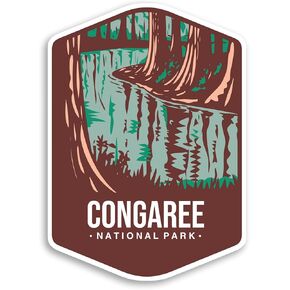 ملصق منتزه Congaree الوطني للكمبيوتر المحمول للسيارة مقاس 4 بوصة × 5.5 بوصة (لون) in Kuwait