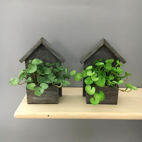 Artificial Plant Mini Bouquet Copper Coin Grass with Soft Glue, Hanging Plants for Shelf, Fake Green Plants Wall Hanging for Home, Office & Garden Decoration in Saudi Arabia
