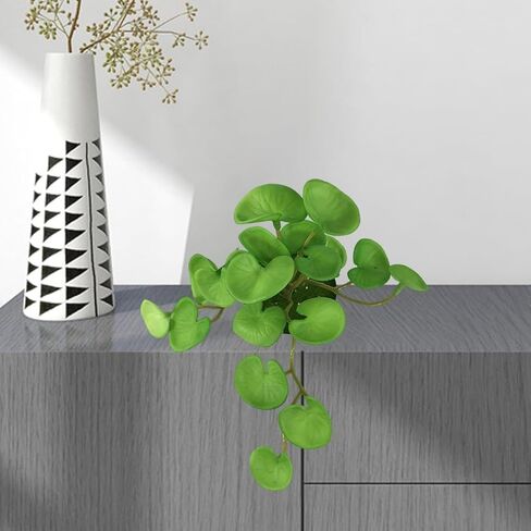 Artificial Plant Mini Bouquet Copper Coin Grass with Soft Glue, Hanging Plants for Shelf, Fake Green Plants Wall Hanging for Home, Office & Garden Decoration in Saudi Arabia