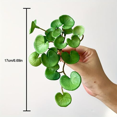 Artificial Plant Mini Bouquet Copper Coin Grass with Soft Glue, Hanging Plants for Shelf, Fake Green Plants Wall Hanging for Home, Office & Garden Decoration in Saudi Arabia