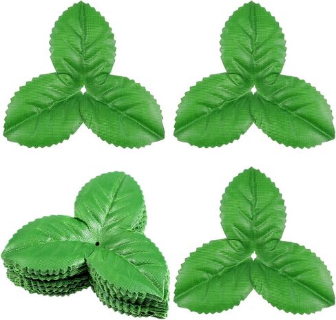 Yolev 200pcs Artificial Leaves 3.74 inch Flower Rose Leaf Fake Leaves for Crafts Wedding Decorations Supplies Rose Leave Fake Leafs in Saudi Arabia