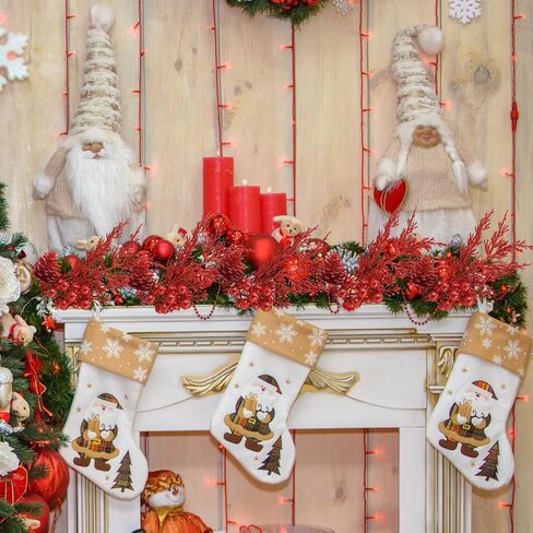 Winlyn 12 Pcs Christmas Artificial Pine Branches Teal Glitter Pine Needles with Pinecone and Berries Christmas Floral Picks 14.2" for Teal Christmas Tree Seasonal Wreath Swag Holiday Arrangement in Saudi Arabia