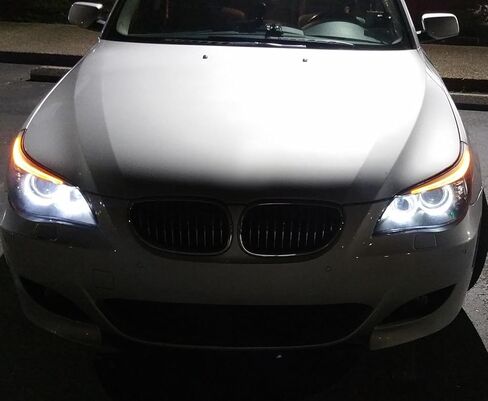 iJDMTOY LED Angel Eye Bulbs Compatible with BMW E60 E61 LCI Halogen Front Road Illuminating Lights Trim ONLY, (2) Halo Ring Marker Bulbs Powered by Super Bright 20W High Power LED Diodes in Saudi Arabia