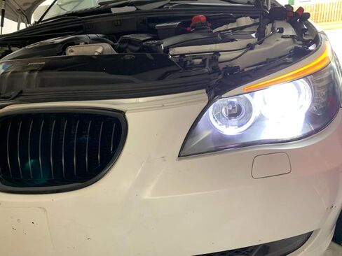 iJDMTOY LED Angel Eye Bulbs Compatible with BMW E60 E61 LCI Halogen Front Road Illuminating Lights Trim ONLY, (2) Halo Ring Marker Bulbs Powered by Super Bright 20W High Power LED Diodes in Saudi Arabia