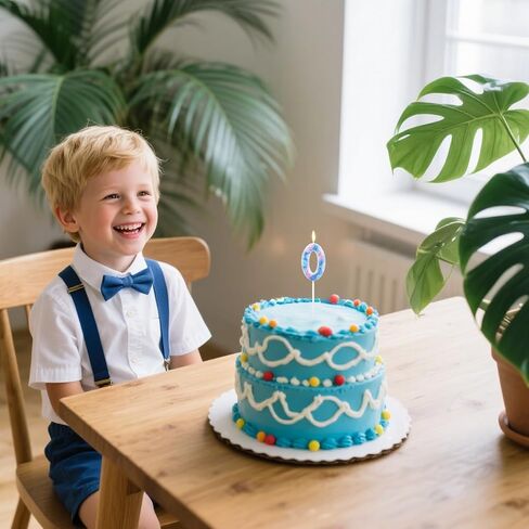 Anime Cartoon Number Birthday Candles, Ninth 9th Cartoon Blue Cake Candle Nine Blue Hawaiian Cake Topper with Flowers for Birthday Decoration Party Supplies (9) in Saudi Arabia