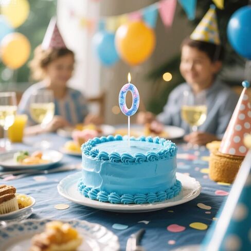Anime Cartoon Number Birthday Candles, Ninth 9th Cartoon Blue Cake Candle Nine Blue Hawaiian Cake Topper with Flowers for Birthday Decoration Party Supplies (9) in Saudi Arabia