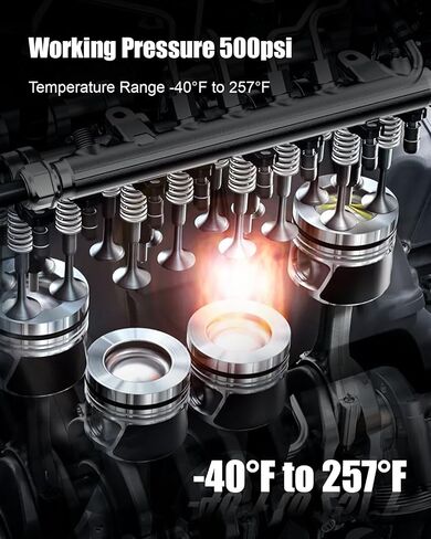 طقم خرطوم توجيه كهربائي 25 بوصة 6AN متوافق مع Chevy C10 LS Swap يربط مضخة توجيه الطاقة GM Type 2، مضفر من النايلون in Saudi Arabia