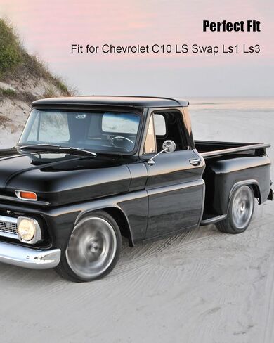 طقم خرطوم توجيه كهربائي 25 بوصة 6AN متوافق مع Chevy C10 LS Swap يربط مضخة توجيه الطاقة GM Type 2، مضفر من النايلون in Saudi Arabia