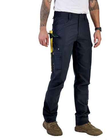 Men's Work Pants Ripstop Water Repellent MultiCargo Stretch Flex Carpenter Construction Workwear Utility in Saudi Arabia