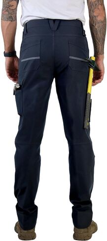 Men's Work Pants Ripstop Water Repellent MultiCargo Stretch Flex Carpenter Construction Workwear Utility in Saudi Arabia