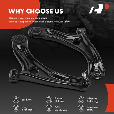 A-Premium 2 x Front Lower Control Arm with Ball Joint & Bushing, Compatible with Honda Fit 2015-2020 in Saudi Arabia