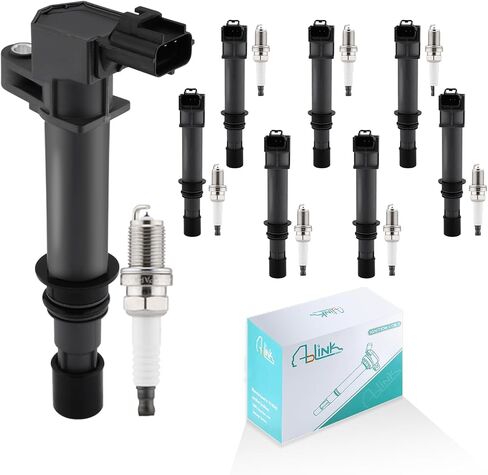 UF270 Set of 8 Ignition Coil Pack with Spark Plug 3.7L 3.9L 4.7L For Jeep Commander Grand Cherokee Liberty,for Dodge Ram 1500 Dakota Durango Nitro,Chrysler Aspen,Mitsubishi Raider V6 V8 in Saudi Arabia