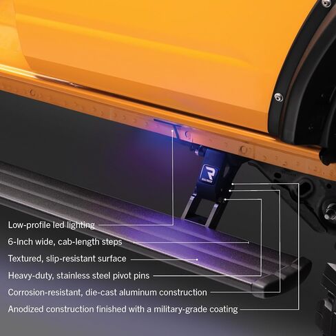 RealTruck AMP Research PowerStepXL Power Running Boards with LED Step Lights for 2022-2024 Chevrolet Silverado/GMC Sierra 1500/2500/3500HD - Electric Powerstep & Retractable Truck Steps in Saudi Arabia