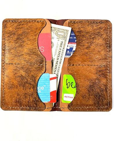 ,Made In The USA, Big Cowboy Wallets, Hand Crafted Full Grain Latigo Leather Western, Rodeo, Long Bifold Wallets, 7 Inches Long/4.25 inches wide/0.5 inches thick, Reddish Brown in Saudi Arabia
