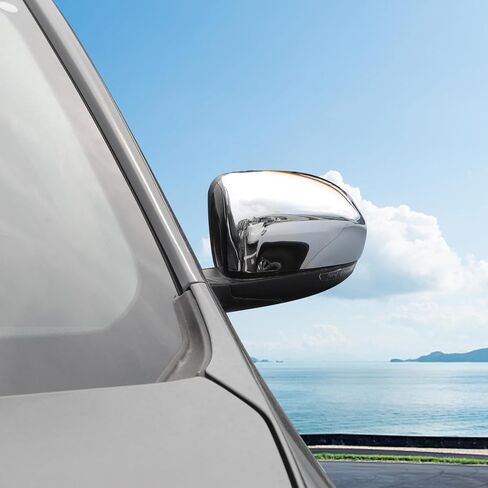Jimen متوافق مع Jeep Cherokee 2014-2023 / Jeep Compass 2017-2023، غطاء مرآة الرؤية الخلفية للباب الجانبي (أسود) in Saudi Arabia