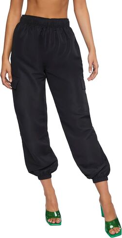 Forever 21 Women's High-Rise Cargo Joggers in Saudi Arabia