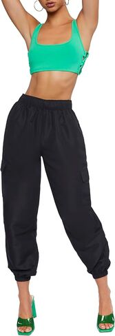 Forever 21 Women's High-Rise Cargo Joggers in Saudi Arabia