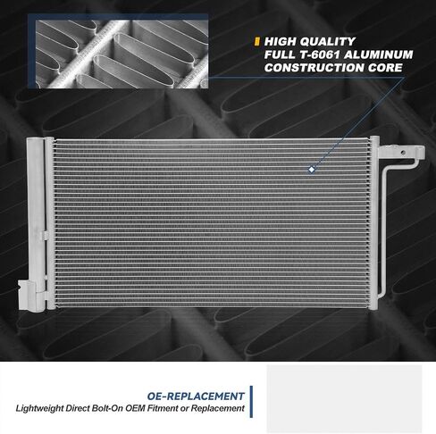 Auto Dynasty Air Conditioning A/C Condenser Compatible with 2015 2016 2017 2018 Ford Focus 2.0L, Aluminum AC Condenser Replacement DPI 4914, FO3030257 in Saudi Arabia