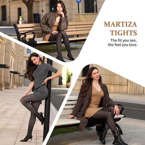 MARTIZA Fleece Lined Tights for Women,Fake Translucent Winter Thermal Pantyhose, Warm Thick High Waist Leggings in Saudi Arabia
