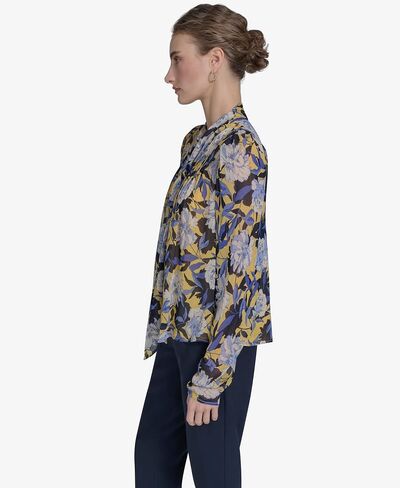Tommy Hilfiger Women's Long Sleeve Tie Neck Pleated Blouse in Saudi Arabia